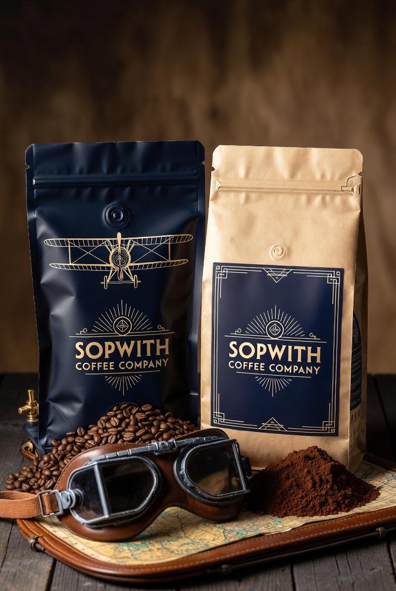 Sopwith Coffee Company whole bean and ground coffee
