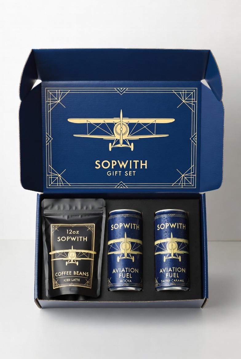 Sopwith coffee gift set presentation box
