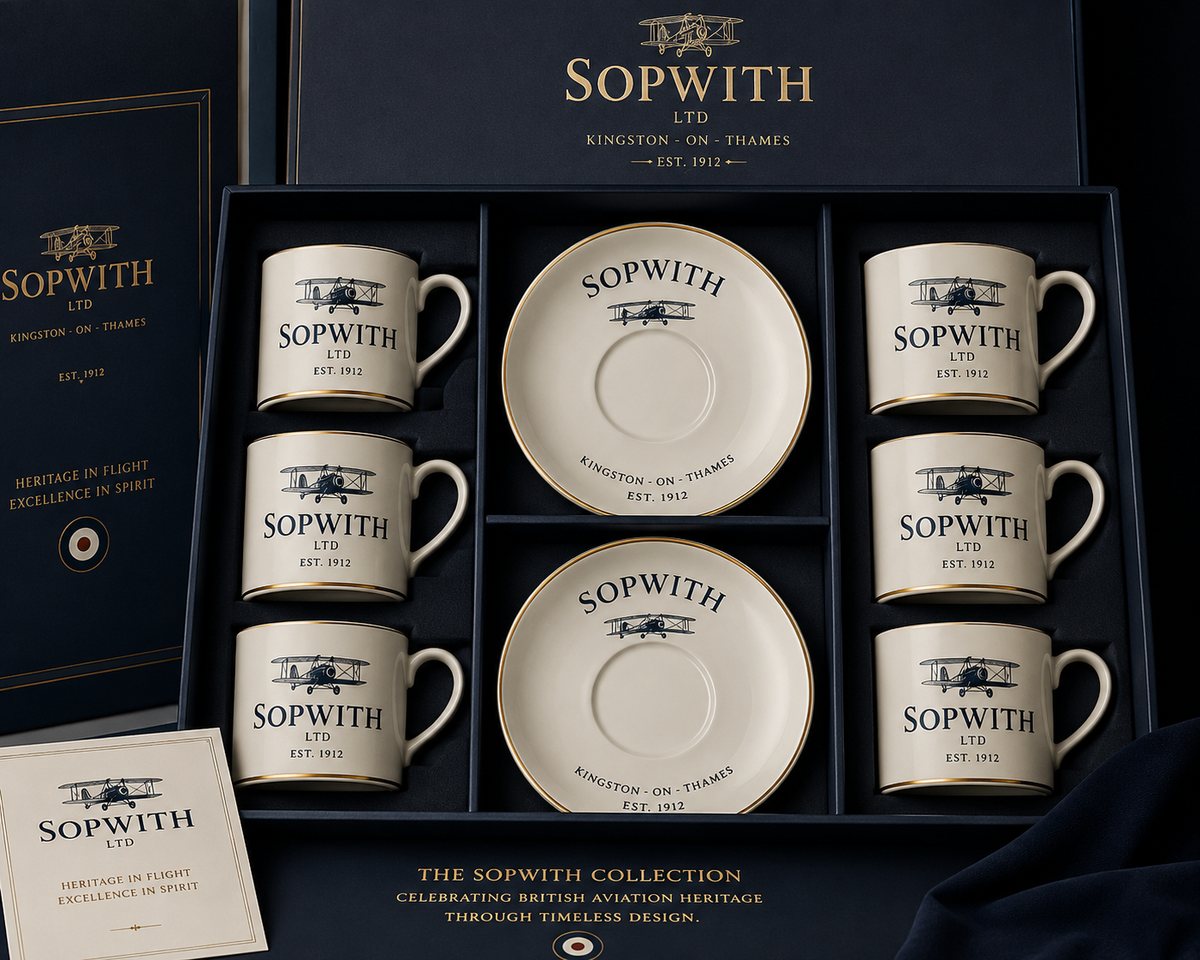 Sopwith espresso cup and saucer gift set